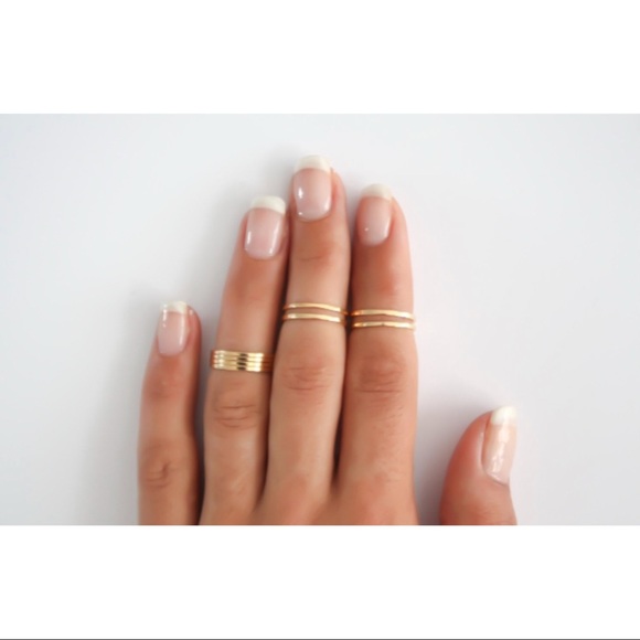 NWOT- Express Gold Midi Ring Set - Picture 5 of 16